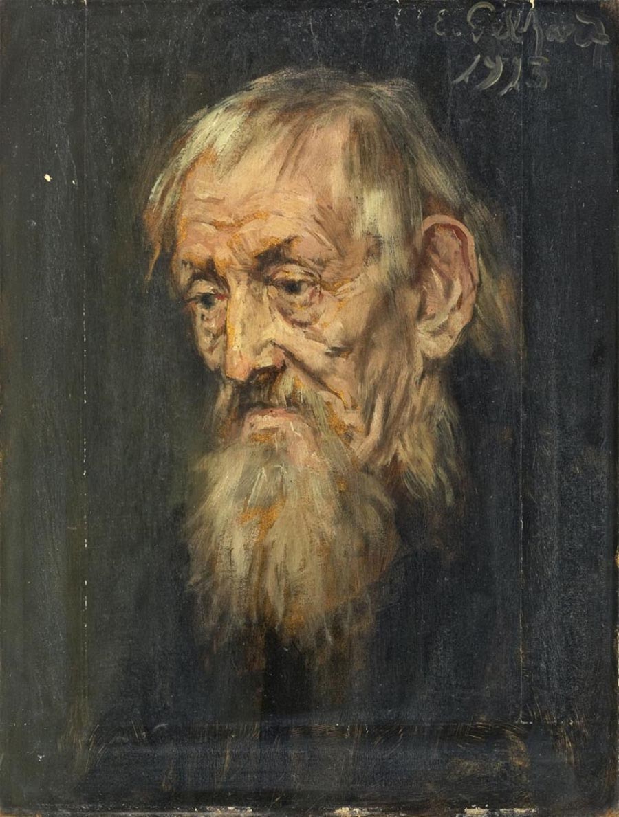 Eduard von Gebhardt Portrait Of An Old Man